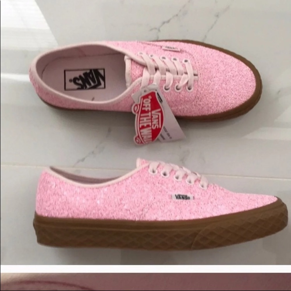 Vans authentic icecream pink glitter sneaker shoes - Picture 7 of 8